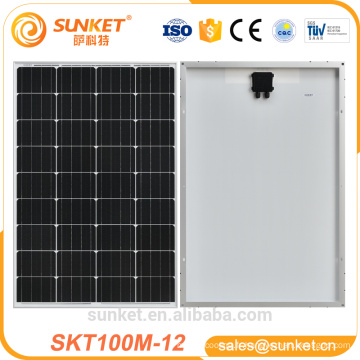 Stock bonne qualité personnalisé taille 100 w panneau solaire mono